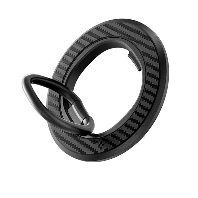 Inel magnetic, suport telefon MagSafe Spigen O-Mag OM106, negru