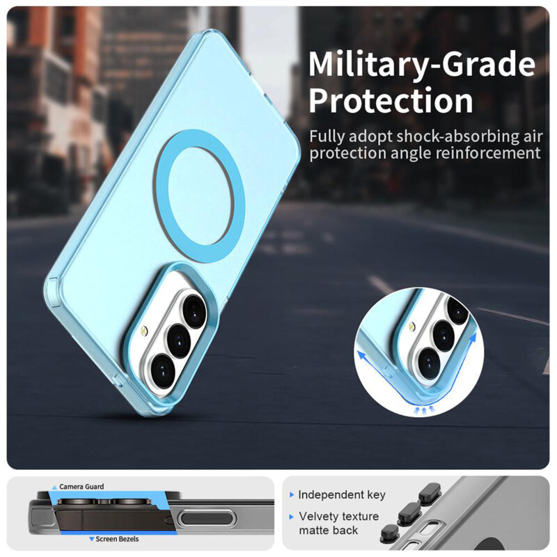 Husa Samsung Galaxy S26 FE Techsuit CandyCase MagSafe, albastru