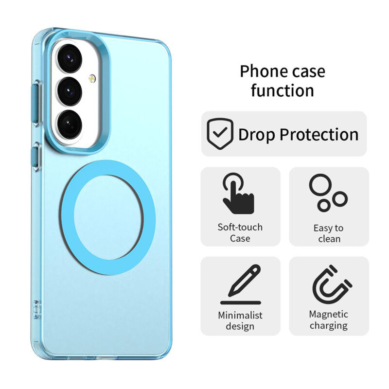 Husa Samsung Galaxy S26 FE Techsuit CandyCase MagSafe, albastru