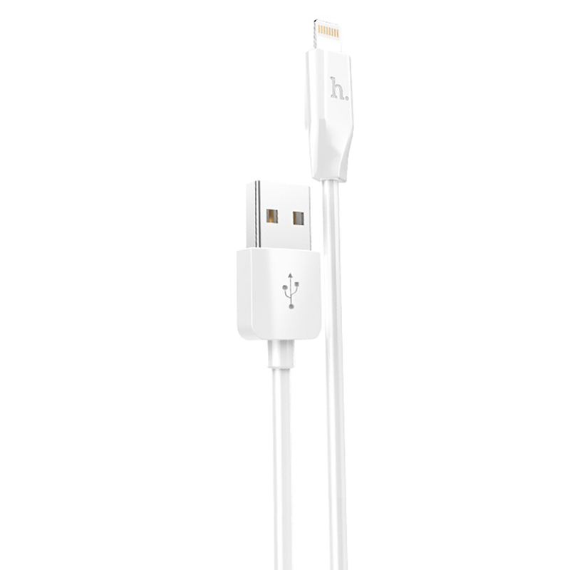Cablu de date iPhone Lightning 2.4A Hoco X1, 2m, alb