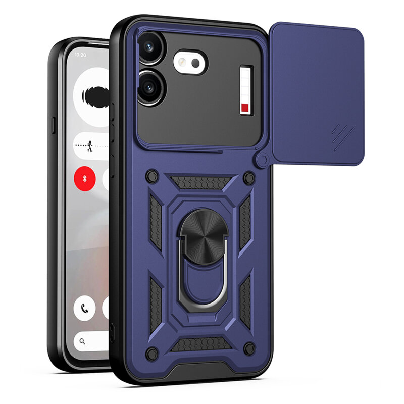 Husa Nothing Phone (4b) protectie camera Techsuit CamShield Series, albastru