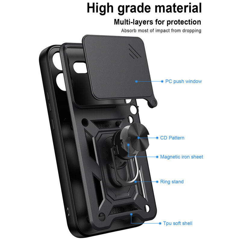 Husa Nothing Phone (4b) protectie camera Techsuit CamShield Series, albastru