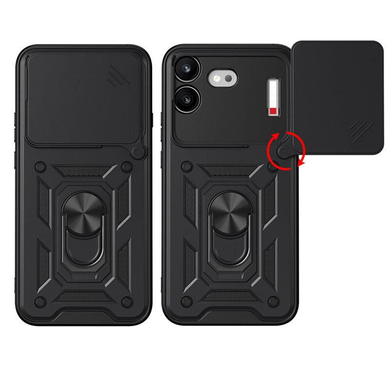Husa Nothing Phone (4b) protectie camera Techsuit CamShield Series, negru
