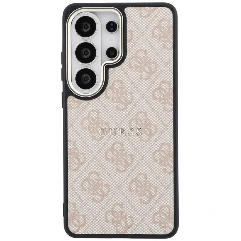 Husa Guess Samsung Galaxy S26 Ultra 4G Embossed Ring MagSafe, roz, GUHMS26LP4MSEGCP