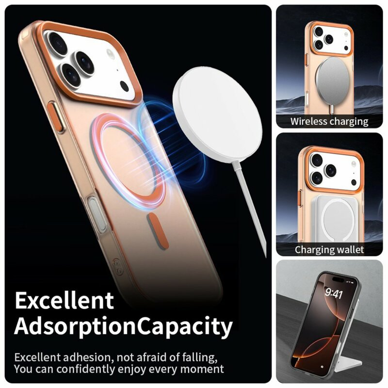 Husa iPhone 17 Pro Techsuit CandyCase MagSafe, portocaliu