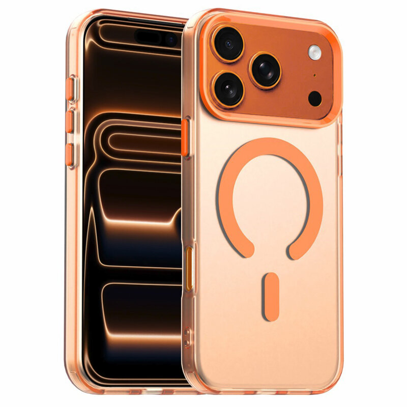 Husa iPhone 17 Pro Max Techsuit CandyCase MagSafe, portocaliu