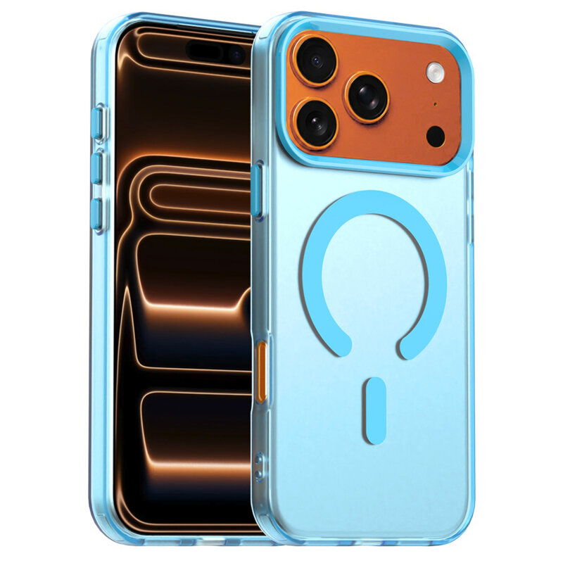 Husa iPhone 17 Pro Max Techsuit CandyCase MagSafe, albastru