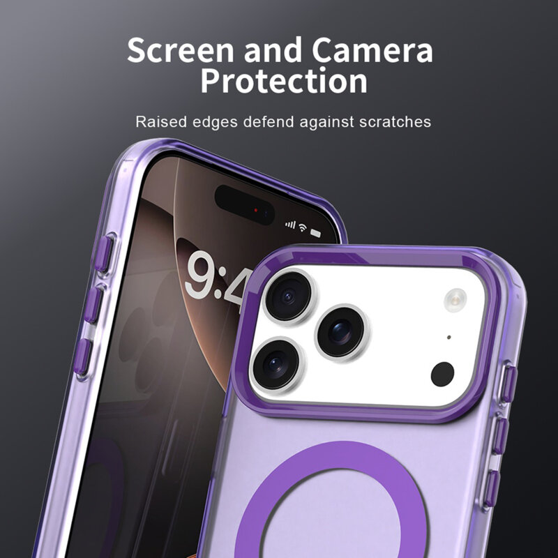 Husa iPhone 17 Pro Techsuit CandyCase MagSafe, mov