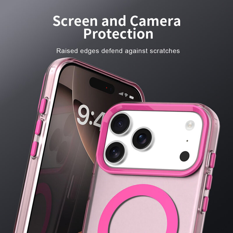 Husa iPhone 17 Pro Techsuit CandyCase MagSafe, roz