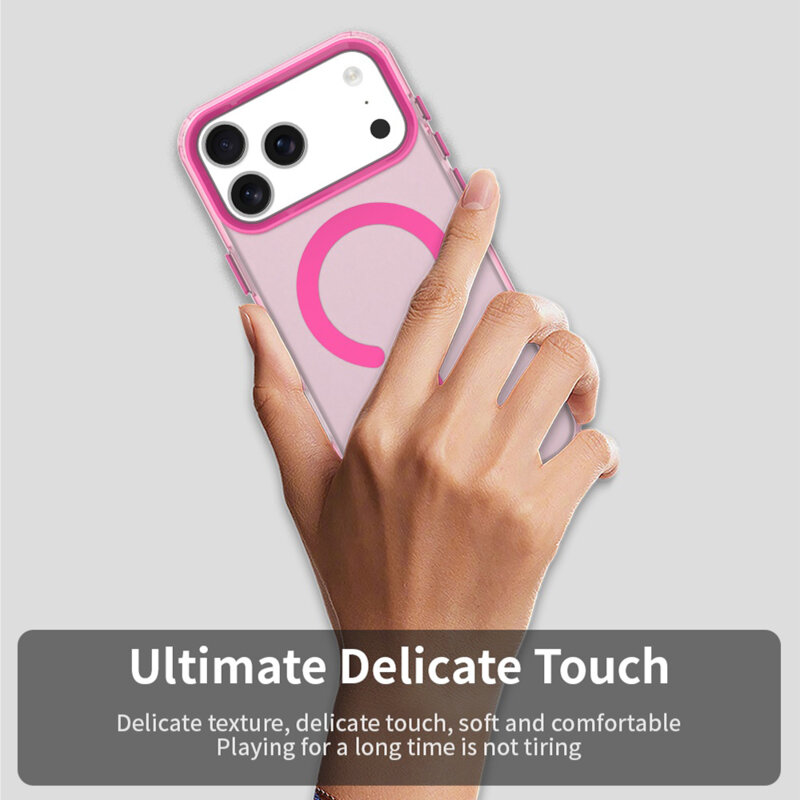 Husa iPhone 17 Pro Techsuit CandyCase MagSafe, roz