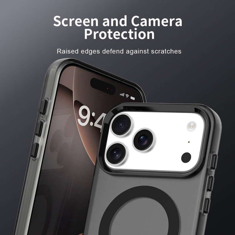 Husa iPhone 17 Pro Techsuit CandyCase MagSafe, negru