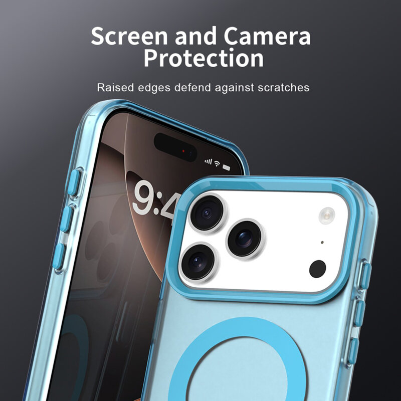 Husa iPhone 17 Pro Techsuit CandyCase MagSafe, albastru