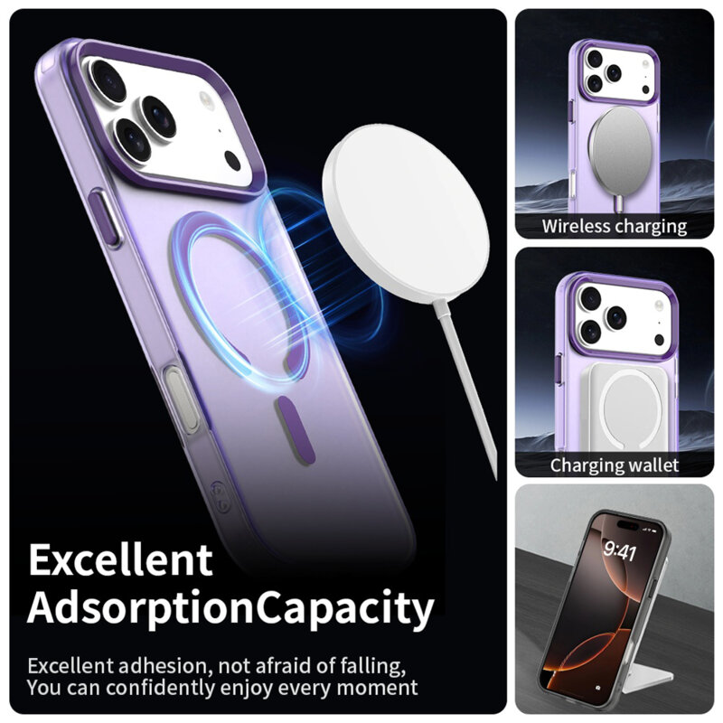 Husa iPhone 17 Pro Max Techsuit CandyCase MagSafe, mov