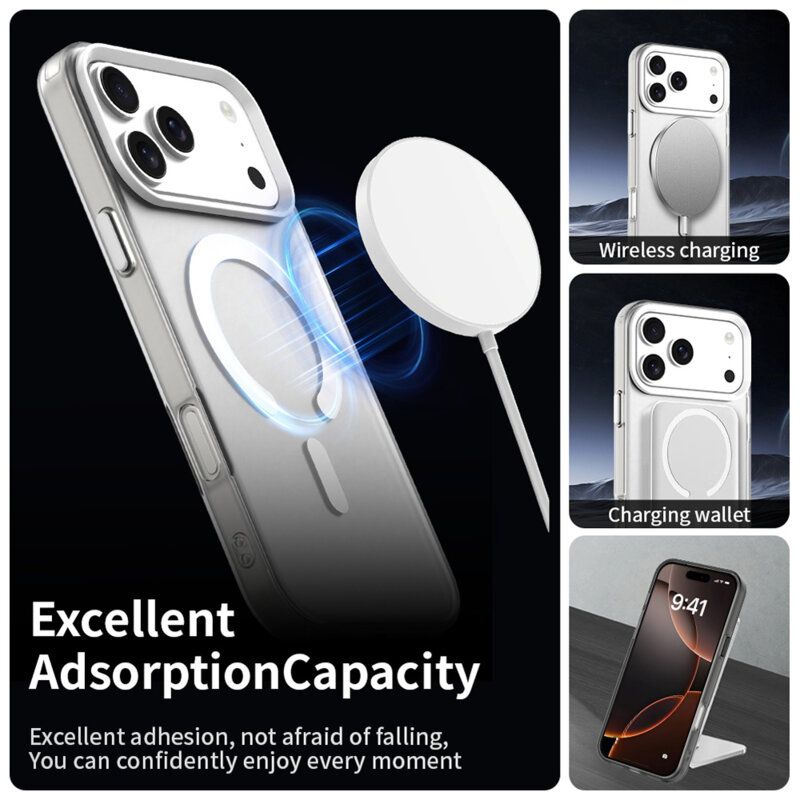 Husa iPhone 17 Pro Max Techsuit CandyCase MagSafe, alb