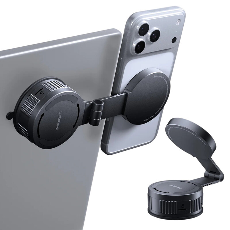 Suport telefon auto MagSafe pentru bord Spigen MFT35-1, negru
