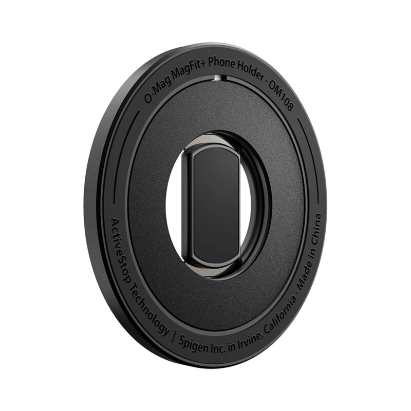 Inel magnetic, suport telefon MagSafe Spigen O-Mag OM108, negru