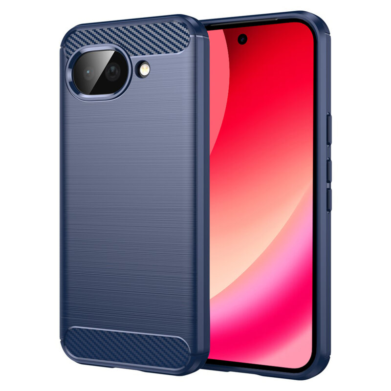 Husa Google Pixel 10a Techsuit Carbon Silicone, albastru
