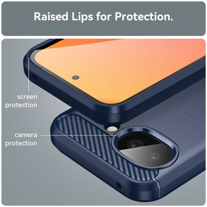 Husa Google Pixel 10a Techsuit Carbon Silicone, albastru