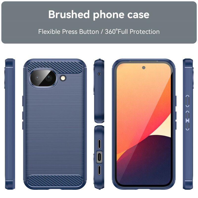 Husa Google Pixel 10a Techsuit Carbon Silicone, albastru