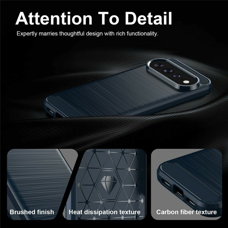 Husa Google Pixel 11 Techsuit Carbon Silicone, albastru