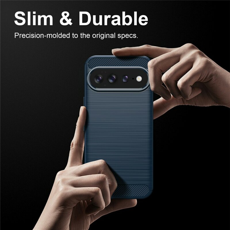 Husa Google Pixel 11 Pro Techsuit Carbon Silicone, albastru