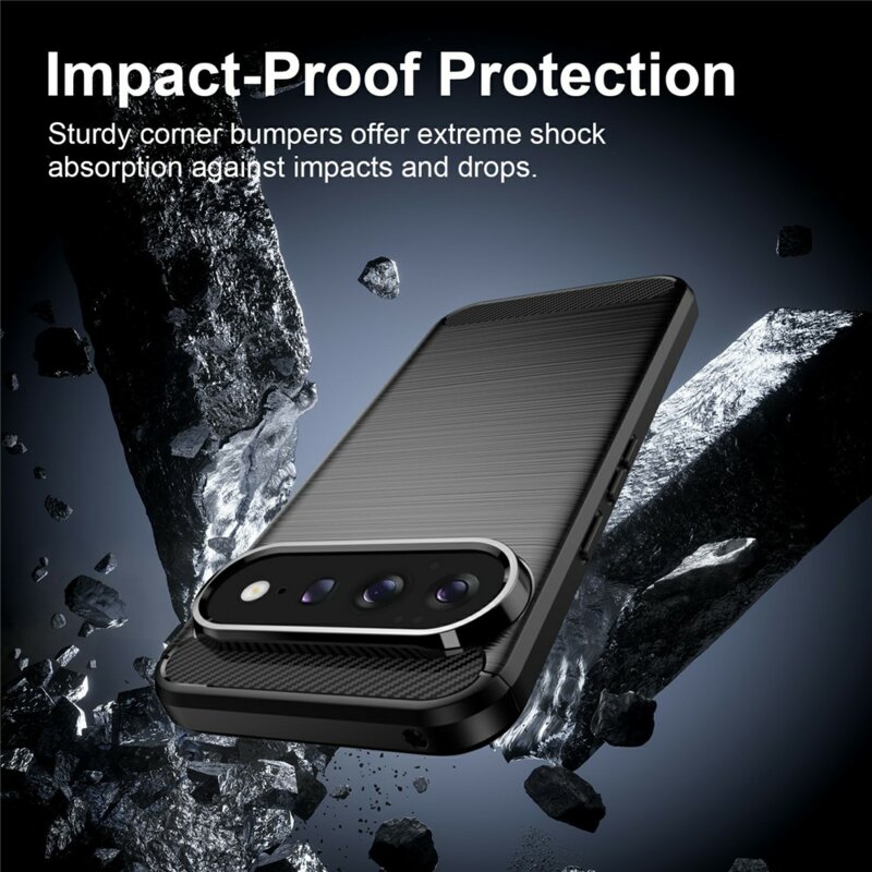 Husa Google Pixel 11 Pro Techsuit Carbon Silicone, negru