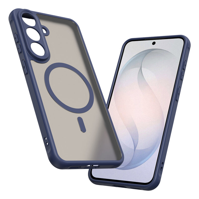 Husa Samsung Galaxy S26 FE Techsuit HaloFrost II MagSafe, bleumarin