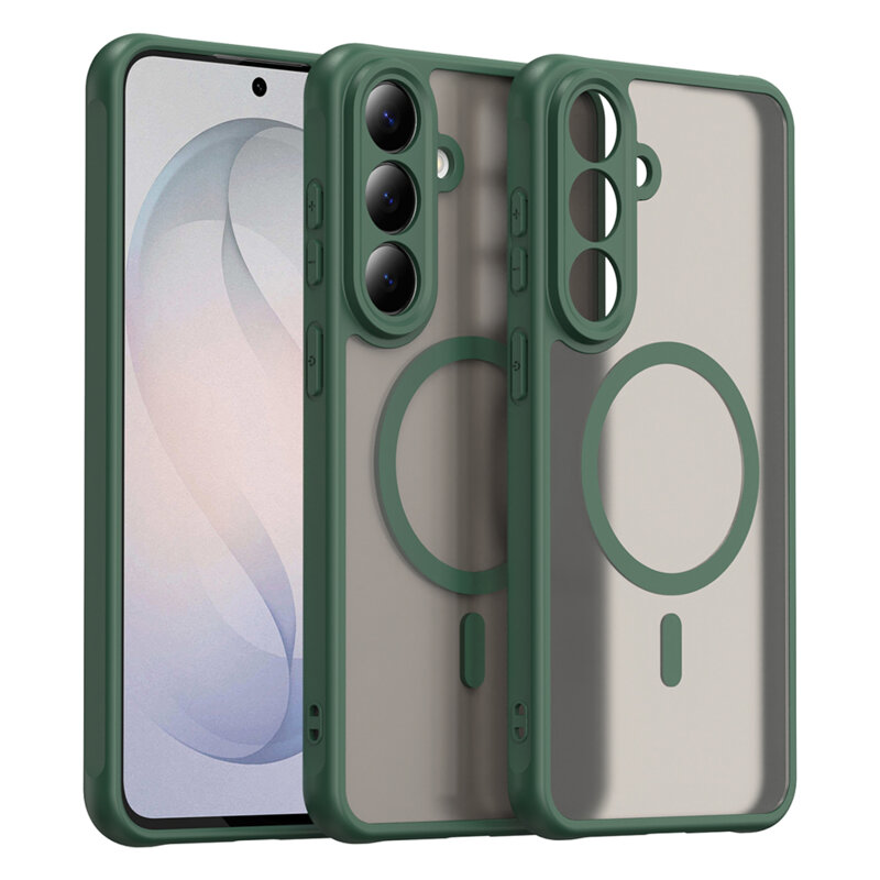 Husa Samsung Galaxy S26 FE Techsuit HaloFrost II MagSafe, verde