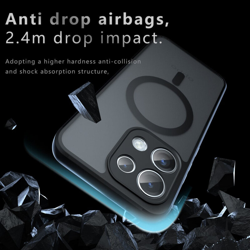 Husa Oppo Reno16 FS Techsuit PureFrost MagSafe, negru frost