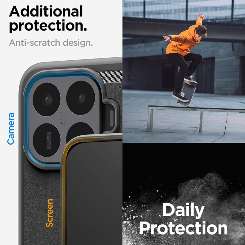 Husa Xiaomi 17T Spigen Rugged Armor, negru