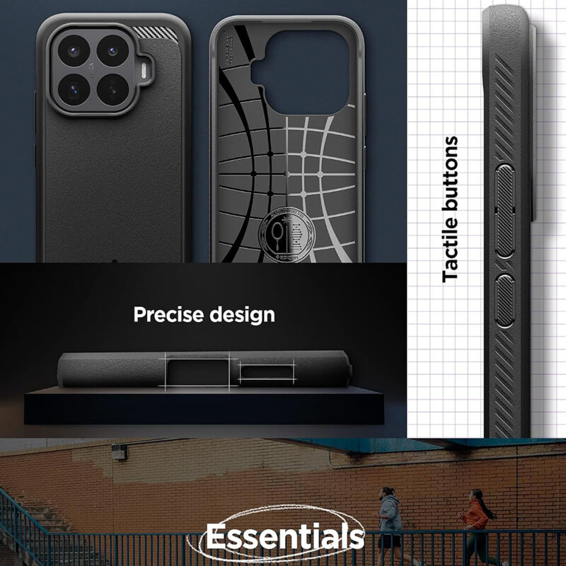 Husa Xiaomi 17T Spigen Rugged Armor, negru