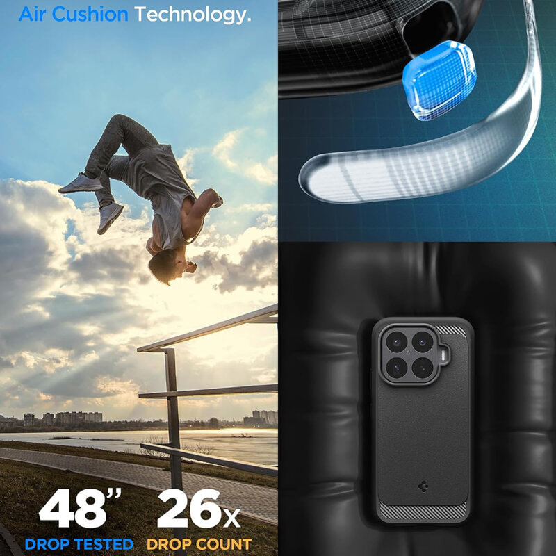 Husa Xiaomi 17T Spigen Rugged Armor, negru