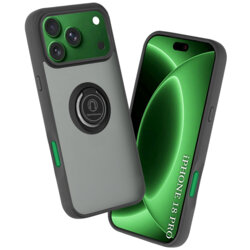 Husa iPhone 18 Pro Techsuit Glinth cu inel suport stand magnetic, negru