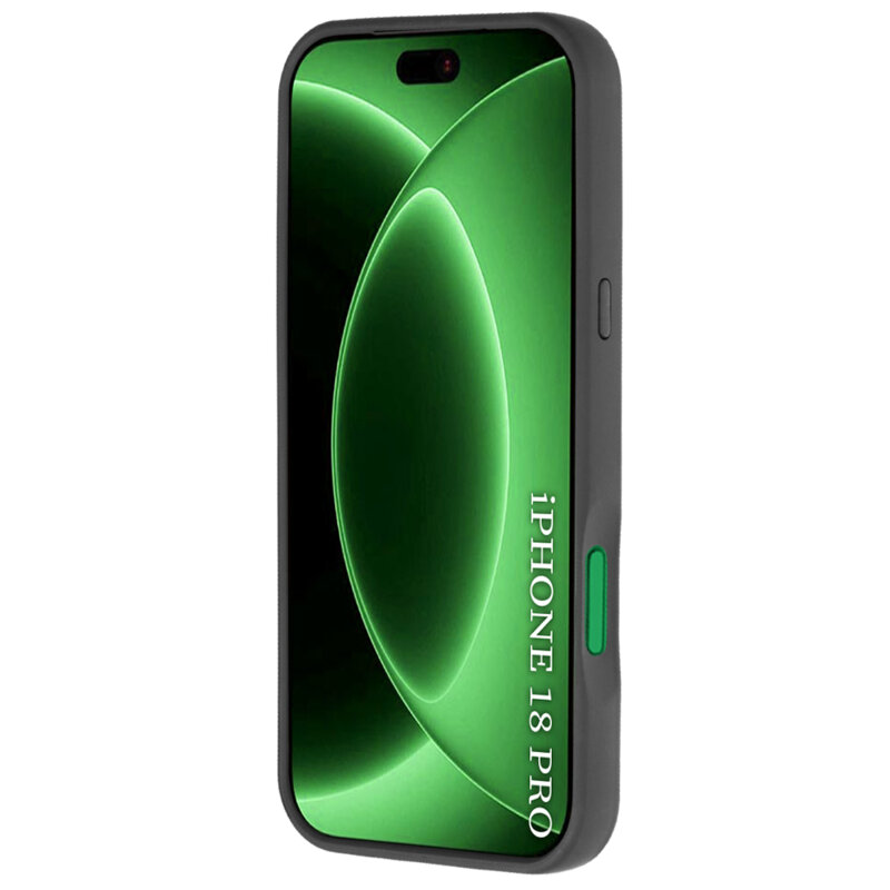 Husa iPhone 18 Pro Techsuit Glinth cu inel suport stand magnetic, negru
