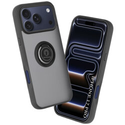 Husa iPhone 17 Pro Techsuit Glinth cu inel suport stand magnetic, negru