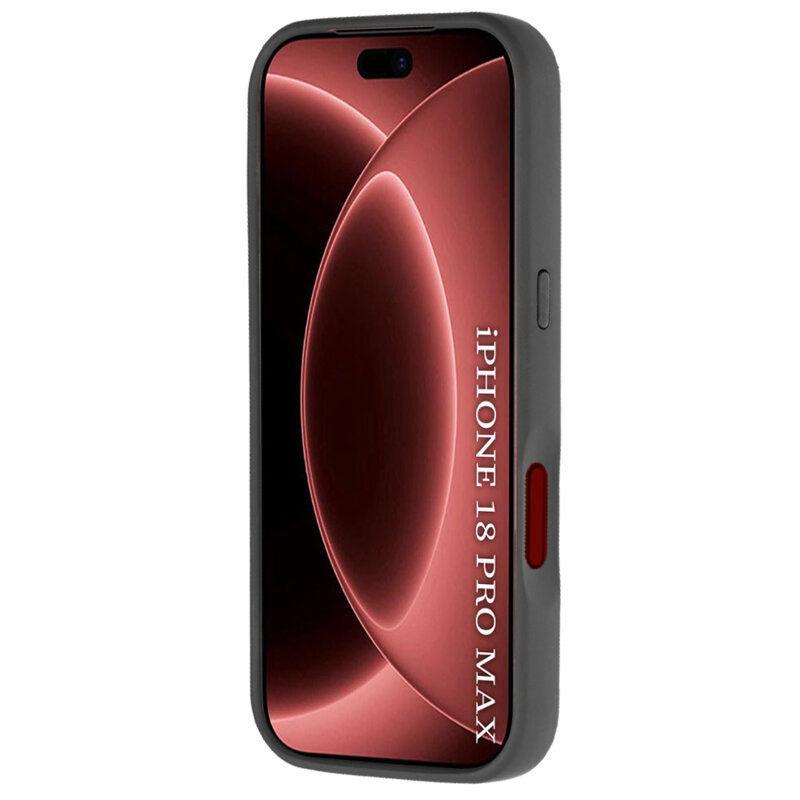 Husa iPhone 18 Pro Max Techsuit Glinth cu inel suport stand magnetic, negru