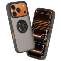 Husa iPhone 17 Pro Max Techsuit Glinth cu inel suport stand magnetic, negru