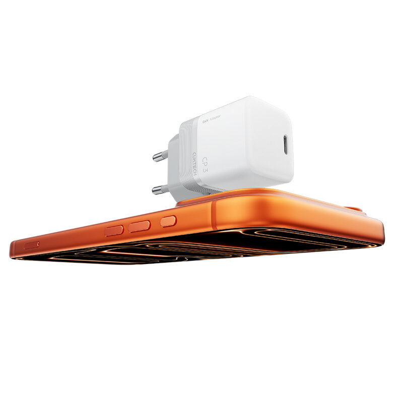 Incarcator Type-C GaN 40W cu cablu USB-C Cuktech AC301, alb