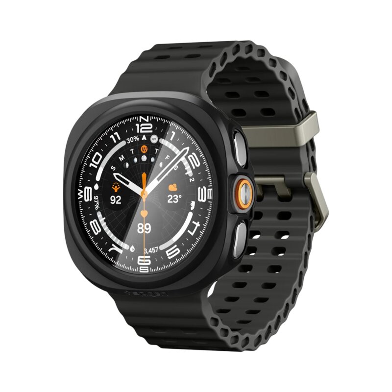 Husa + folie Samsung Galaxy Watch Ultra 2 Spigen Thin Fit 360, Black