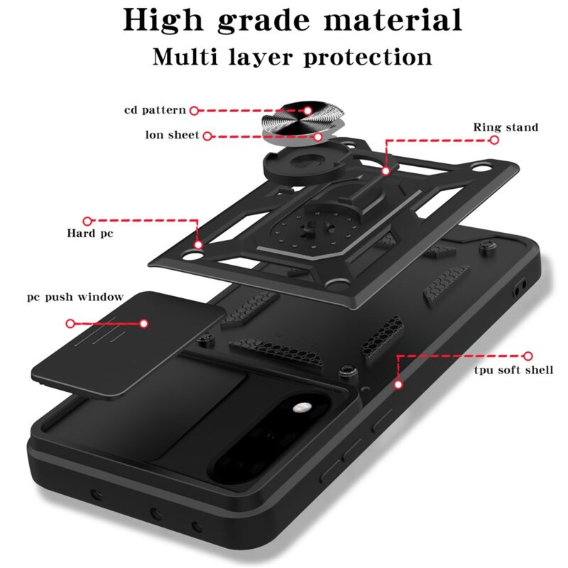 Husa OnePlus Nord 5 protectie camera Techsuit CamShield Series, negru