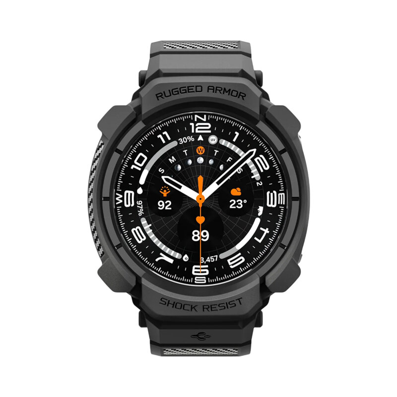 Husa Samsung Galaxy Watch Ultra 2 Spigen Rugged Armor, negru