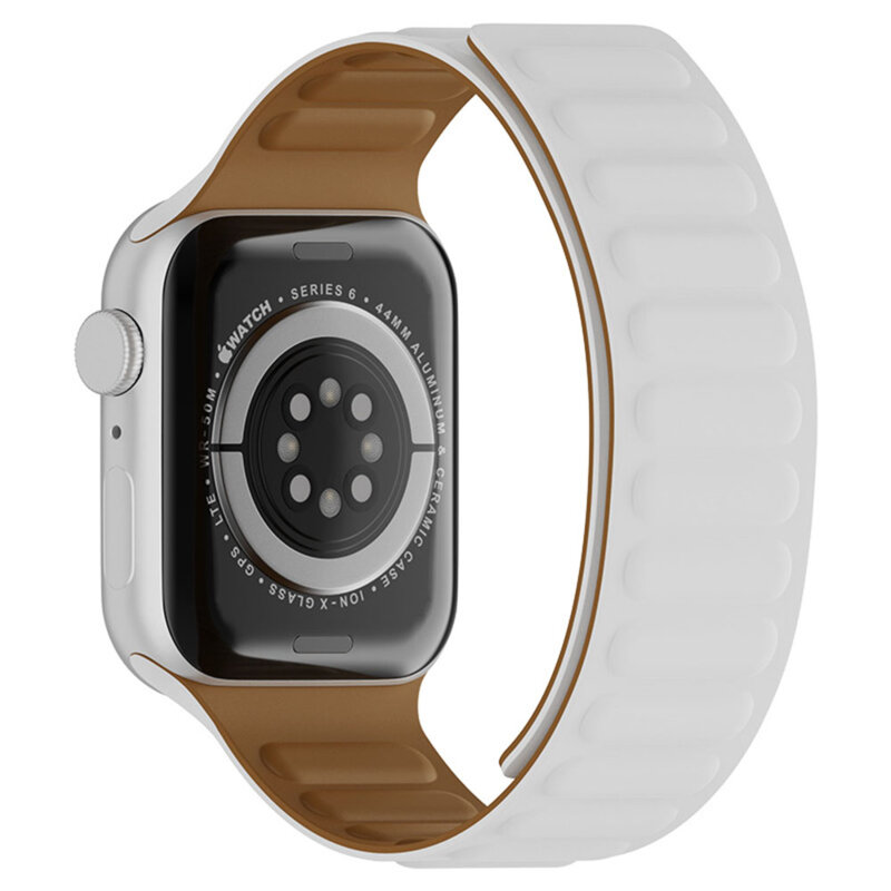 Curea Apple Watch 12 43mm Techsuit, alb, W035