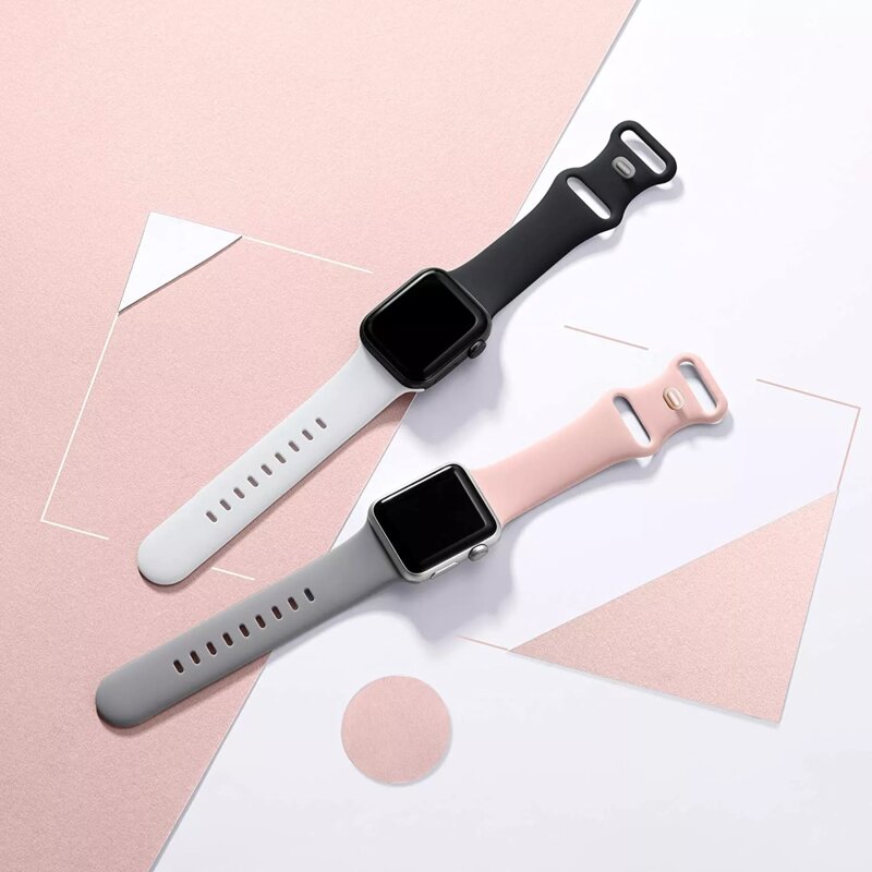 Curea Apple Watch 12 43mm Techsuit, gri, W031
