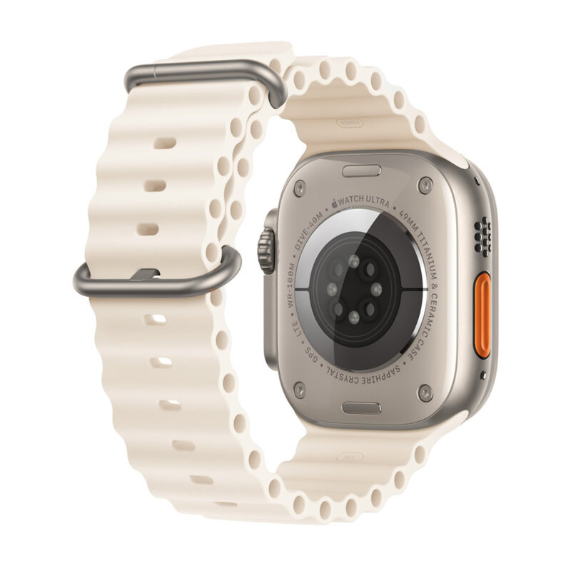 Curea Apple Watch 12 43mm Techsuit, alb, W038
