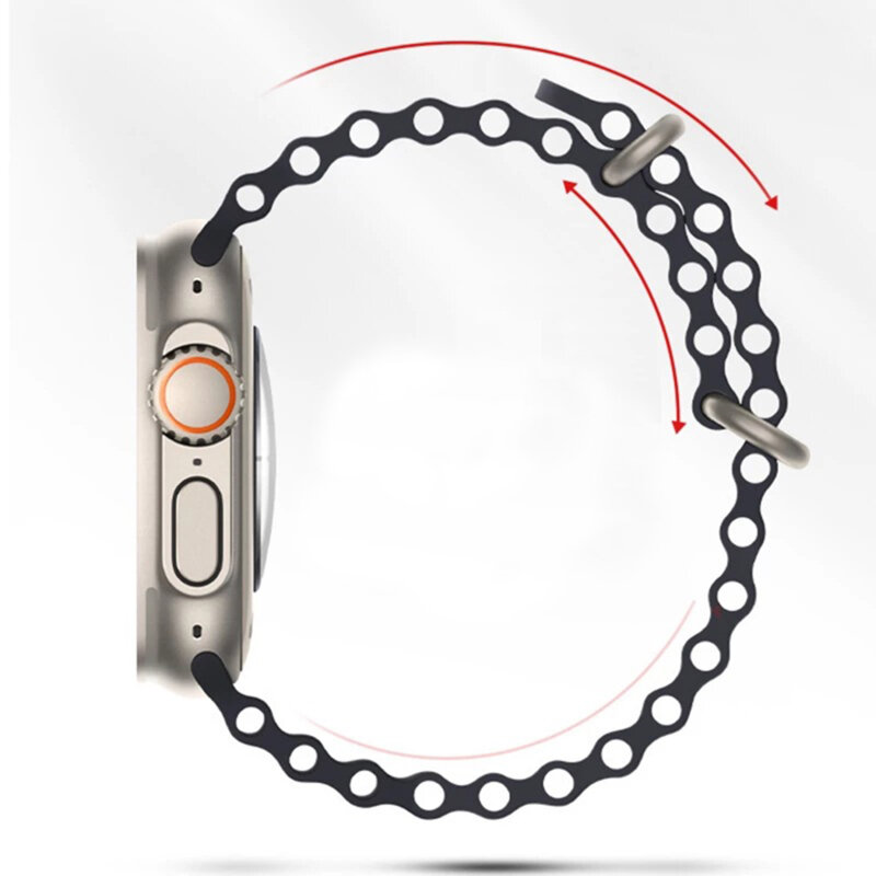 Curea Apple Watch 12 43mm Techsuit, alb, W038