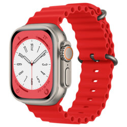 Curea Apple Watch 12 43mm Techsuit, rosu, W038