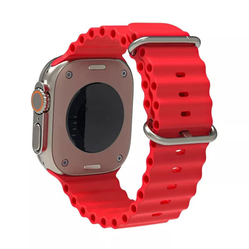 Curea Apple Watch 12 43mm Techsuit, bordo, W038