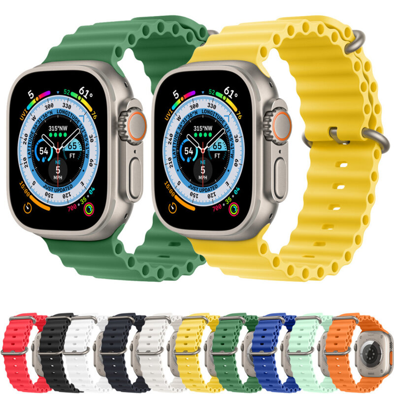 Curea Apple Watch 12 42mm Techsuit, verde, W038