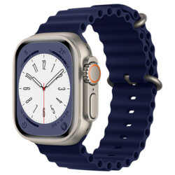 Curea Apple Watch 12 43mm Techsuit, albastru, W038
