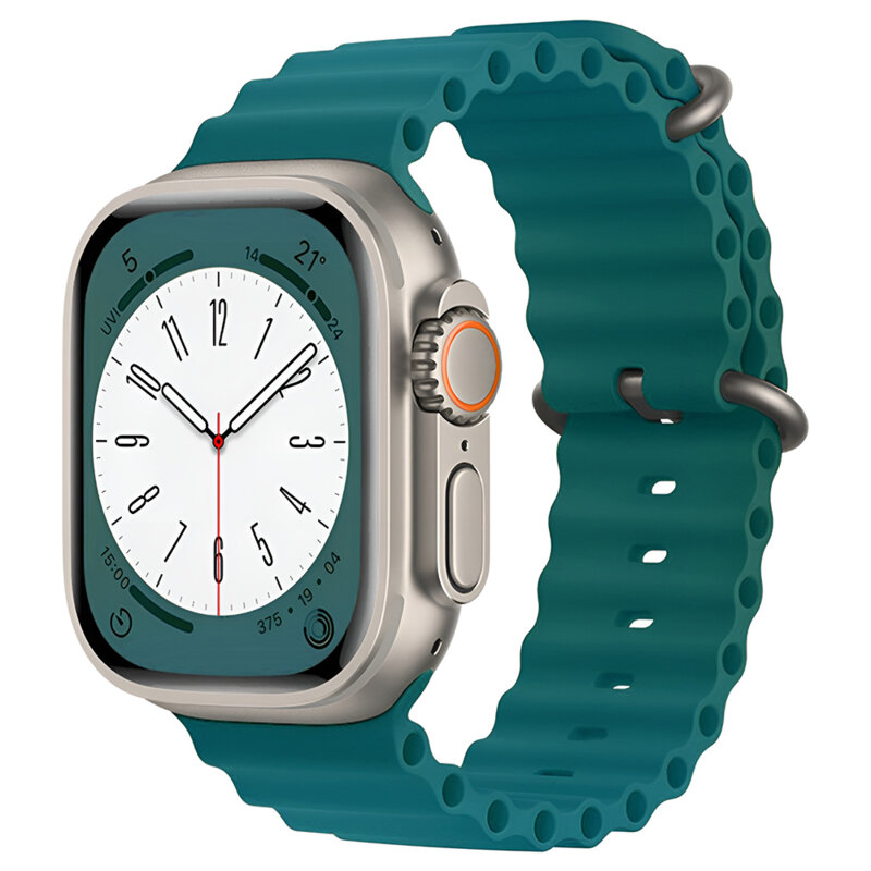 Curea Apple Watch 12 43mm Techsuit, verde, W038
